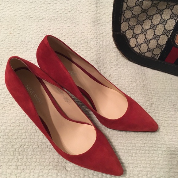 Nine West Shoes - NEW Red Suede pump heel Nine West Shoes - NEW Red Suede pump heel